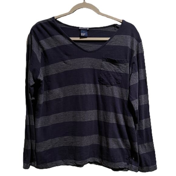 Architect Long Sleeve Shirt Womens Large Blue Striped - Picture 1 of 5